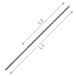 HSS-GS extra hosszú hengeres szárú fémfúró/,3. hosszméret 10x430/295mm Abraboro