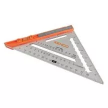 Szögskálás talpas derékszög vonalzó 185x260mm Kendo
