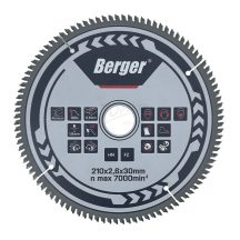   BERGER körfűrésztárcsa keményfém trapéz fogazattal HM 210x2,6x30mm Z100/FZ/TZ