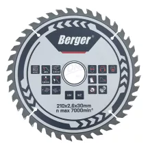   Körfűrésztárcsa keményfém váltó fogazattal HM 250x2,8x30mm Z40/WZ Berger