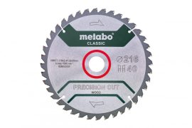 METABO PRECISION CUT WOOD körfűrésztárcsa HM 216x30 Z40 WZ 5° NEG/B 628652000