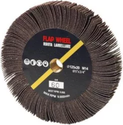 Lamellás csiszolókerék sarokcsiszolóhoz 80D, 125x20mm, M14 Abraboro Lamellás csiszolókerék sarokcsiszolóhoz 80D, 125x20mm, M14 Abraboro