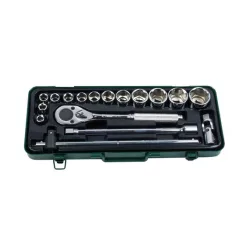 Dugókulcs készlet 1/2" 17 részes 10-32mm HANS 4618M