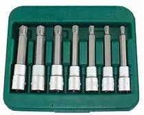 HAN'S 1/2" RIBE hosszú bit-dugókulcsfej készlet 7r. M7-M14