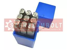 Számbeütő készlet 9r. 12,0mm CrV