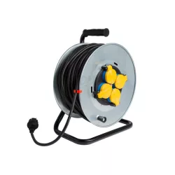 Z-TOOLS Kábeldob fém, gumi szig. kábellel 25m