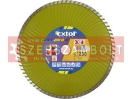 Gyémántvágó Turbo 230x2,7x22,2mm, max.6.66 ford/perc Extol Craft