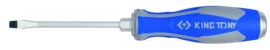 Csavarhúzó, lapos, kétkomponensű nyél, fém üthető nyélvég, 5,5x100mm KING TONY