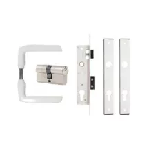   Portálzár garnitúra váltós 4cm+betét+kilincs ANBO 1231 Fehér