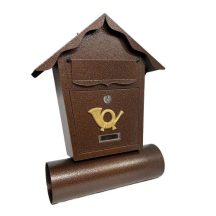   POSTALÁDA SZÓRÓLAPTARTÓS HÁZIKÓ BRONZ MÉLIA MC006 47*11*37.5CM