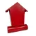 Postaláda szórólaptartós házikó piros Mélia MC006