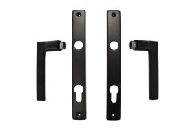 Kilincs 85 cil. portálzár ajtócímmel fekete TNT