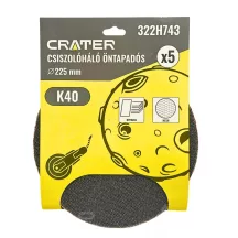 Csiszolóháló öntapados Q225mm K40 5 db-os Crater
