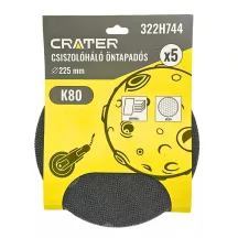 Csiszolóháló öntapados Q225mm K80 5 db-os Crater