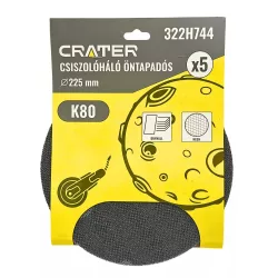 Csiszolóháló öntapados Q225mm K80 5 db-os Crater