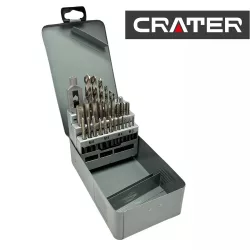 Kézi menetfúró készlet 29 részes HSS M3-12mm Crater DIN 352