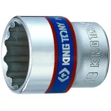 Dugókulcs, 3/8", 12 szög, 13mm L=27mm King Tony