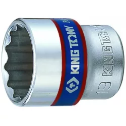 Dugókulcs, 3/8", 12 szög, 13mm L=27mm King Tony