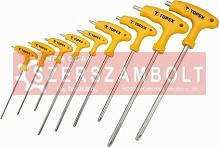 Imbuszkulcs klt. TORX 9r. T10-T50 T-Form TOPEX