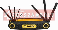 Imbuszkulcs klt.torx 8r.összecs T9-40mm Topex