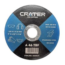 Vágókorong rozsdamentes anyaghoz Crater 125x1,2x22mm