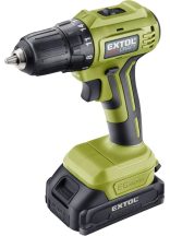   Akkus fúrócsavarozó, Power Share, kefementes motor, kofferban; 2db 2000 mAh Li-ion akku + 1 db töltő Extol Craft