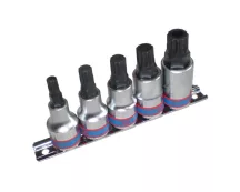   Rátűzőkulcs készlet, 1/2", XZN, tartósínen, hossz 60mm, M8-M16, 5 részes, King Tony