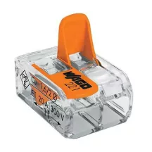 Oldható vezetékösszekötő 2x0,2-4mm2 vezetékhez