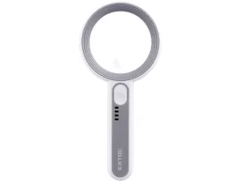 Nagyító LED lámpa, kézi, 12× nagyítás; műanyag ház, USB tölthető akku Extol Light Nagyító LED lámpa, kézi, 12× nagyítás; műanyag ház, USB tölthető akku Extol Light