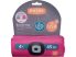 Sapka, szürke/pink, kötött, kivehető LED homloklámpával, 4×45 Lumen; USB tölthető Li-ion, 3funkció (