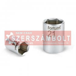 Dugófej, 1/2", 18mm, 61CrV5, mattkróm, 38mm hosszú FORTUM