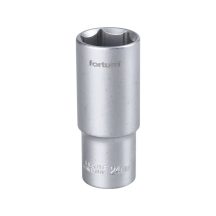   Dugófej, hosszított, 1/2", 24mm, 61CrV5, mattkróm, 77mm hosszú FORTUM