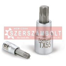 Bitdugófej torx 1/2" 61 CrV5/S2 mattkróm TX30 Fortum