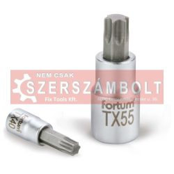 Bitdugófej torx 1/2" 61 CrV5/S2 mattkróm TX30 Fortum