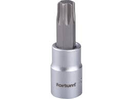 Bitdugófej, torx, 1/4", 61CrV5/S2, mattkróm; TX20 Fortum