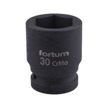   Gépi (impakt) dugófej 3/4", 30mm, L 54 mm, feketített, FORTUM