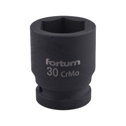 Gépi (impakt) dugófej 3/4", 30mm, L 54 mm, feketített, FORTUM