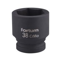   Gépi (impakt) dugófej 3/4", 38mm, L 57 mm, feketített, FORTUM