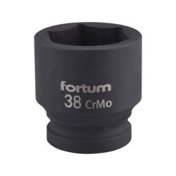 Gépi (impakt) dugófej 3/4", 38mm, L 57 mm, feketített, FORTUM