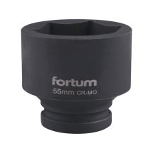   Gépi (impakt) dugófej 3/4", 55mm, L 70 mm, feketített, FORTUM