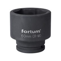   Gépi (impakt) dugófej 3/4", 60mm, L 70 mm, feketített, FORTUM