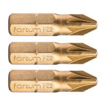   Behajtóhegy PZ, 3 db, S2 acél, Titanium bevonat; PZ 1×25mm, bliszteren Fortum