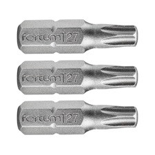 Behajtóhegy TORX, 3 db, S2 acél; T10×25mm, bliszteren, Fortum