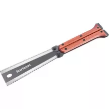   Fafűrész, összecsukható, teljes/penge hossz: 300/140mm, teflon bevonatú penge SK5 acélból, kétoldalas Fortum