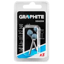 GRAPHITE Csapos csiszolókő gömb alakú 10mm 3részes