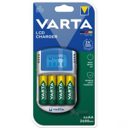 VARTA Akkutöltő LCD + 4x2600 mAh R2U AA+ 12V & USB 