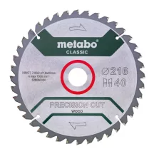 Körfűrésztárcsa 216x30mm Z40 Metabo