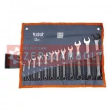 Csillag villás kulcs készlet vászon tartóban 