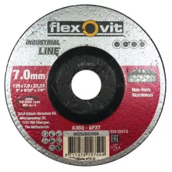 Flexovit Industrial Line tisztítókorong 125x7,0x22,2mm, BF27, ALU