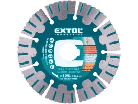 Gyémántvágó hosszú élettartam, Long Life Cut; 125mm, száraz és vizes vágáshoz Extol Indrustrial